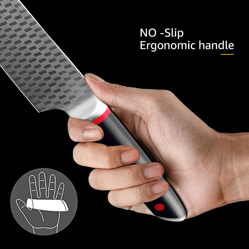 Kitchen Knives 1-9pcs Chef Knives 7CR17 440C High Carbon Stainless Steel Damascus Drawing Gyuto Cleaver Set Slicer Santoku Knife