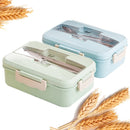 Lunch Box Food Container Bento Box Heated Lunchbox Kids Lunchbox Snack Straw Wheat Korean Sealed Student Plastic Box for Food