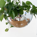 Retro Disco Ball Planter Basket Round Mirror Hanging Pot flower pot Wall Planter Pot Hangin Vase Desktop Decoration Balcony Vase