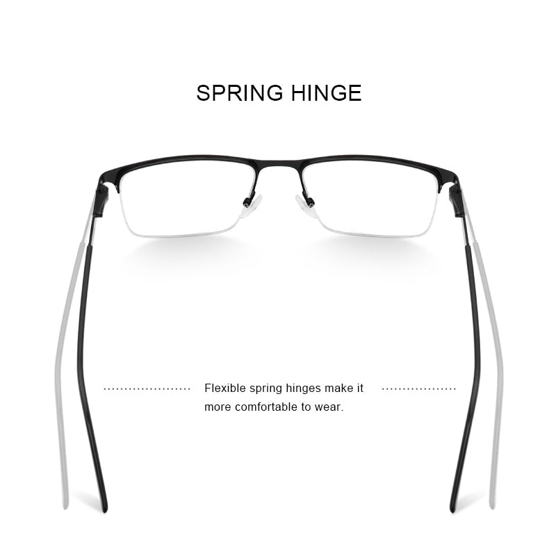 MERRYS DESIGN Männer Legierung Brillengestell Männer Quadratisch Halb Optische Ultraleicht Myopie Hyperopie Korrektionsbrille S2102