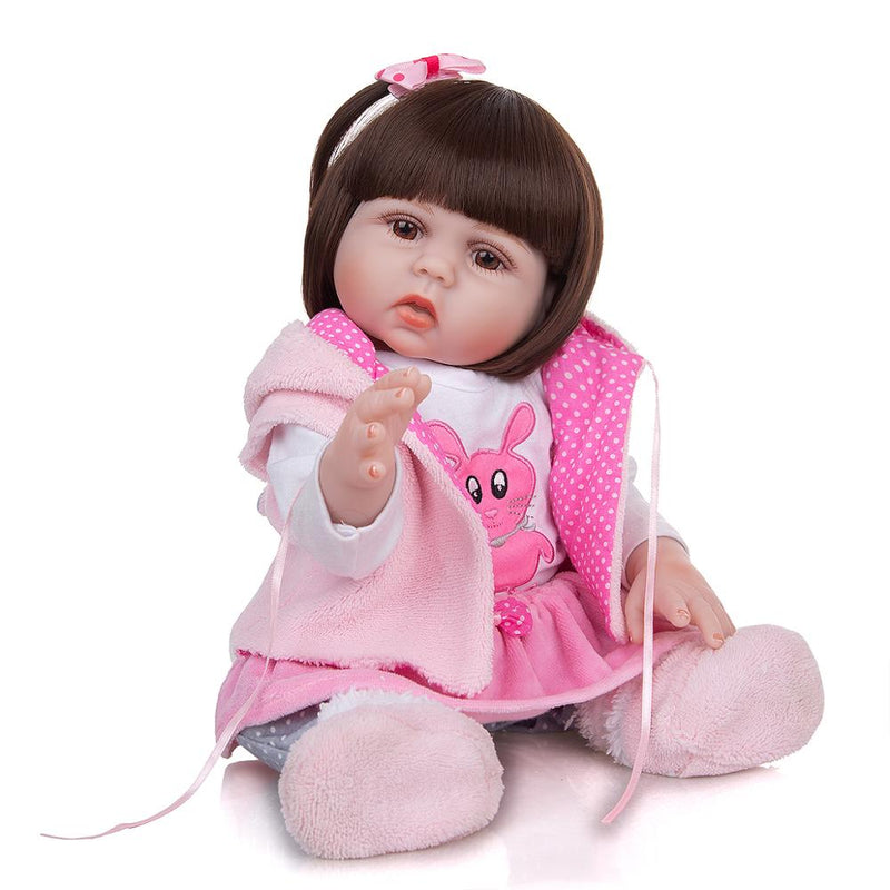 Neuer Stil KEIUMI Ganzkörper Silikon Mädchen Reborn Babypuppen 48 CM Realistische Kleinkind Boneca Bebe Spielzeug Puppe Kindergeburtstagsgeschenke
