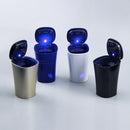 Cenicero portátil para coche con luz LED azul, energía Solar automática, taza para humo de cigarrillo, cenicero para accesorios de coche