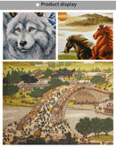 Juego de punto de cruz con cuentas de la cabaña de cuento de hadas DMC 11CT 14CT DIY villa paisaje pintura costura bordado kit decoración del hogar