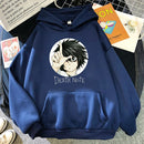 Popular Japanese Manga Death Note L·Lawliet Hoodies Men Anime Hoody Fashion Streetwear Loose Oversize Sweatshirts Fleece Clothes