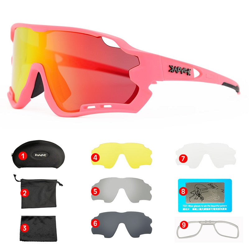 MTB Bike Eyewear Man Woman Cycling Sunglasses Uv400 Polarized Bicycle Glasses Sports Racing Riding Goggles Ciclismo 1 Lens