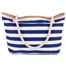 2022 New Beach Tote Bag Fashion Women Canvas Summer Large Capacity Striped Shoulder Bag Tote Handbag Shopping Shoulder Bags