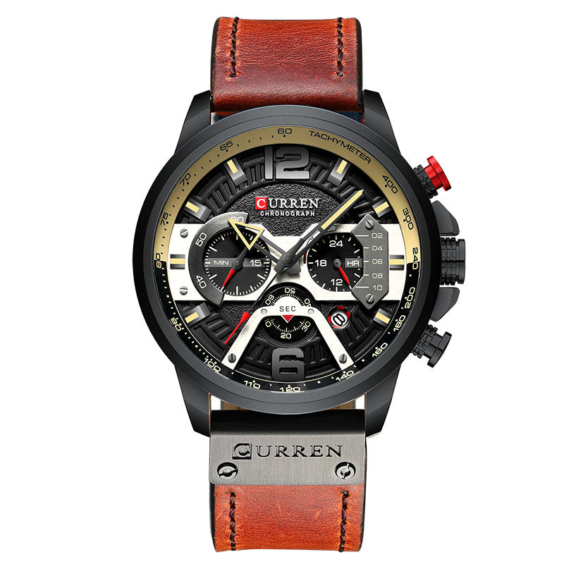 CURREN Luxury Brand Men Analog Leather Sports Watches Men&