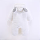 PatPat New Winter Warm Cotton Casual Newborn Cute Bear Design winter Hooded Jumpsuit Bag Foot Romper For Baby Boy Baby Girl
