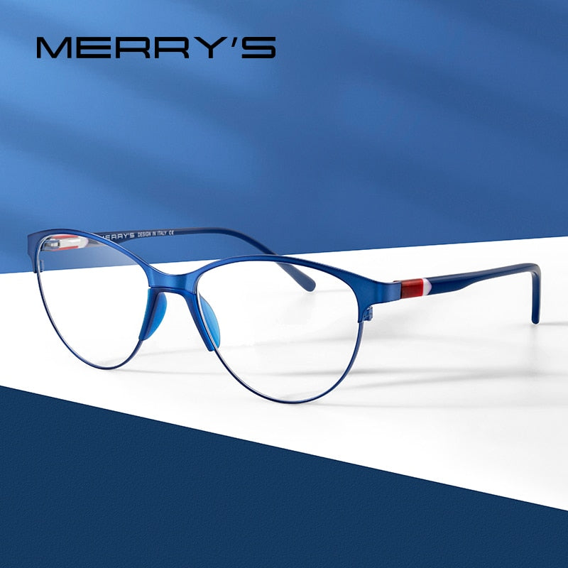 MERRYS DESIGN Frauen Retro Cat Eye Brillengestell Ultralight Eye Myopie Korrektionsbrille Acetat Brille Beine S2602