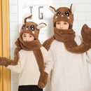 Sombrero divertido lindo de invierno, sombrero con Orejas de conejo en movimiento, juguetes de terciopelo, sombrero de aro para el pelo, sombrero de conejo, sombrero con orejas que se mueve, juguete de peluche, regalos de 5 colores para niños