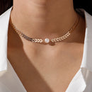 Silver Color Cross Necklaces &amp; Pendants for Women Choker Clavicle Chain Jewelry Femme Bijoux Collares