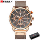CURREN, relojes de cuarzo con fecha a la moda para hombre, reloj de lujo para hombre, cronógrafo, reloj de pulsera deportivo para hombre, reloj Hodinky Masculino