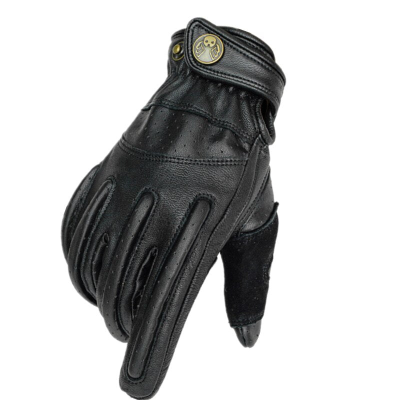 Free shipping Leather Motorcycle Gloves Safe Comfortable Touch Screen Motorbike  Gloves Men's outdoor road Riding Moto Gloves