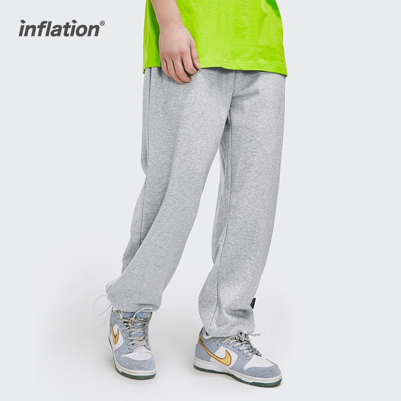 INFLATION Blank Cotton Jogginghose Herren Streetwear Kordelzug Joggerhose Unisex Freizeit Trainingshose Paar Jogginghose