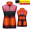 Chaqueta térmica eléctrica para hombre de invierno al aire libre, chaleco con calefacción USB, ropa térmica de invierno, pluma, Camping, senderismo, chaqueta de caza cálida