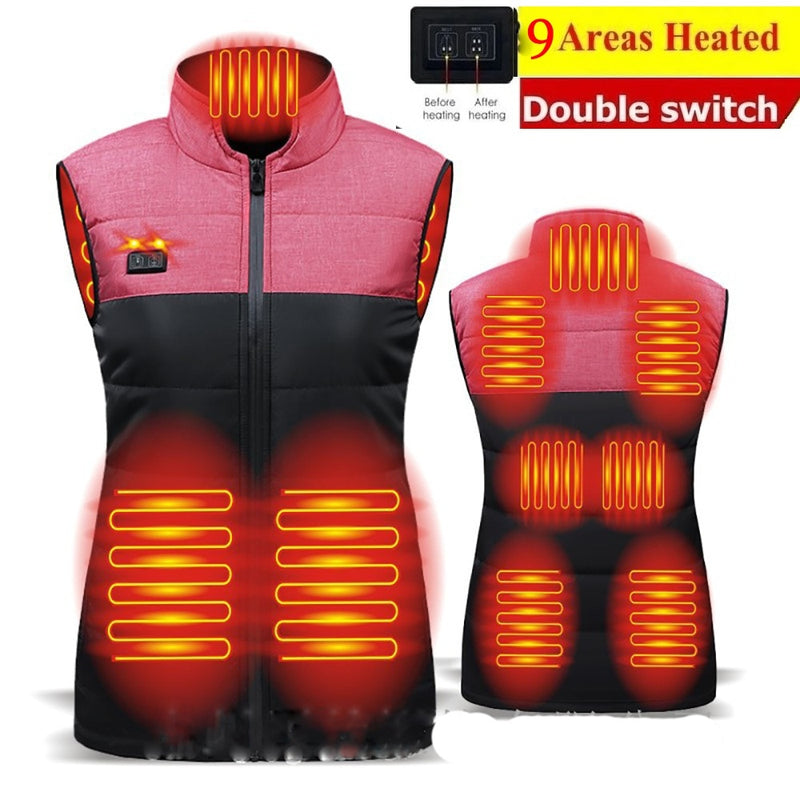 Winter Outdoor Männer Elektrisch Beheizte Jacke USB Heizweste Winter Thermische Kleidung Feder Camping Wandern Warme Jagdjacke
