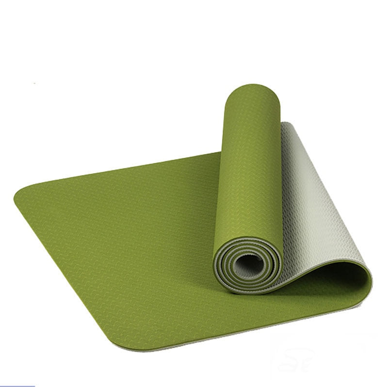 Alfombrilla de Yoga TPE de 6MM de densidad, almohadilla de ejercicio, antideslizante, plegable, para gimnasio, Fitness, Pilates, suministros, alfombrilla antideslizante para jugar en el suelo