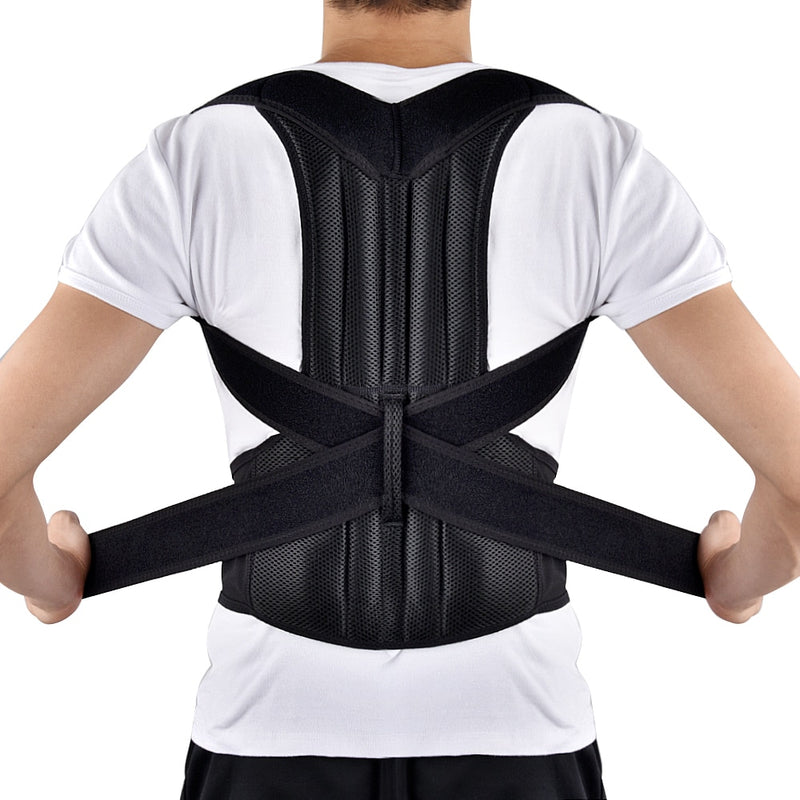 Corrector de cinturón de postura de espalda, cinturón de corrección de postura, soporte Lumbar para hombro, soporte de columna, corsé ajustable para adultos, cuidado corporal