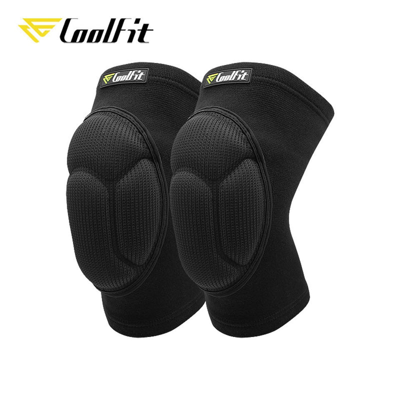 CoolFit 1 Pair Thickening Football Volleyball Extreme Sports Knee Pads Brace Support Protect Cycling Knee Protector Kneepad