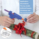 NEWACALOX 20W 220V Hot Melt Glue Gun with 20Pcs 7mm Glue Sticks Industrial Mini Guns Thermo Gluegun Heat Temperature Tool