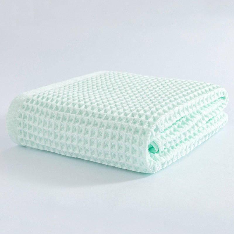 2/4 Uds 100% juego de toallas de baño de algodón para niños adultos toalla de gofres de alta calidad suave muy absorbente paño de baño para el hogar