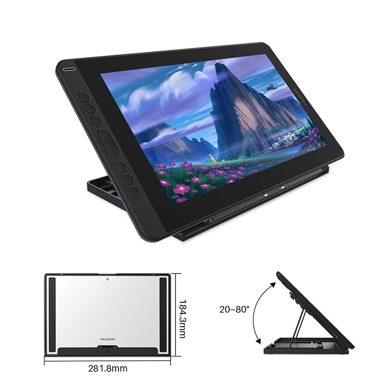 Huion Kamvas 13 Graphics Tablet Monitor AG Glass Pen Display Drawing Monitor 8192 Battery-free Stylus for Android Windows MacOS