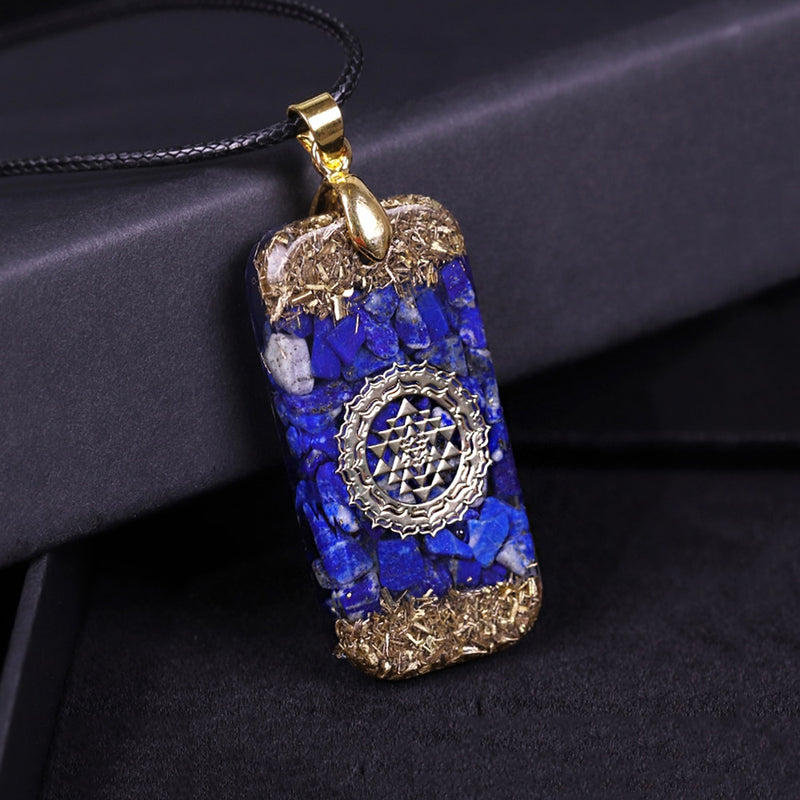 Lapis Lazuli Orgone Energy Pendant Natural Stones Necklace Reiki Crystal Pendant Healing Jewelry For Women