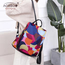 Mochila Aosbos impermeable Oxford para mujer, mochilas antirrobo a la moda para mujer, mochila escolar estampada, mochila de gran capacidad de alta calidad