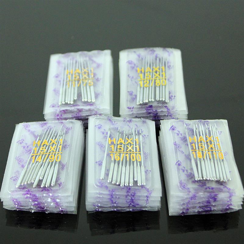 100pcs HAX1 Sewing Machine Needles Universal 15x1 Mixed Kit Packing Sewing Accessories For All Domestic Machine