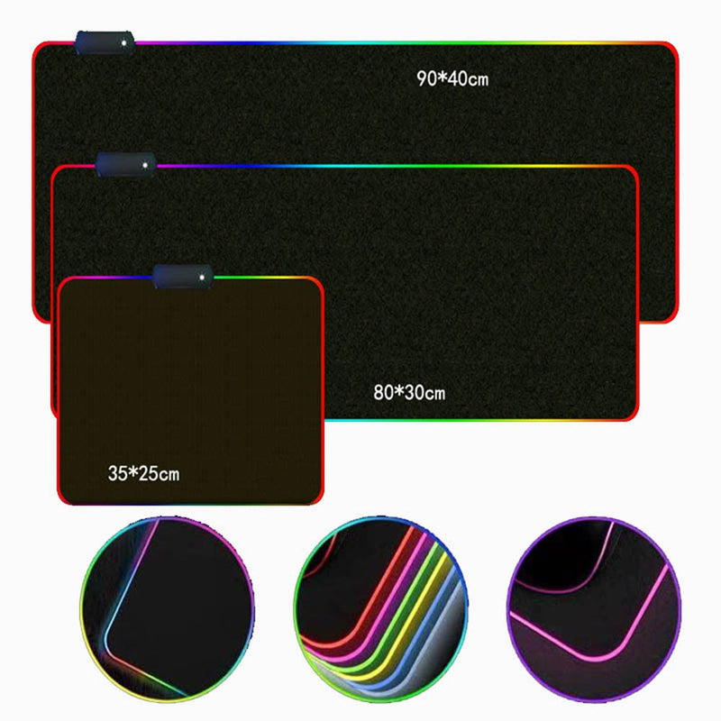 Juego Mousepad RGB Personalidad Matemático Digital LED Juego Accesorios Computadora Teclado Alfombra Pad PC Notebook Gamer Escritorio Mat