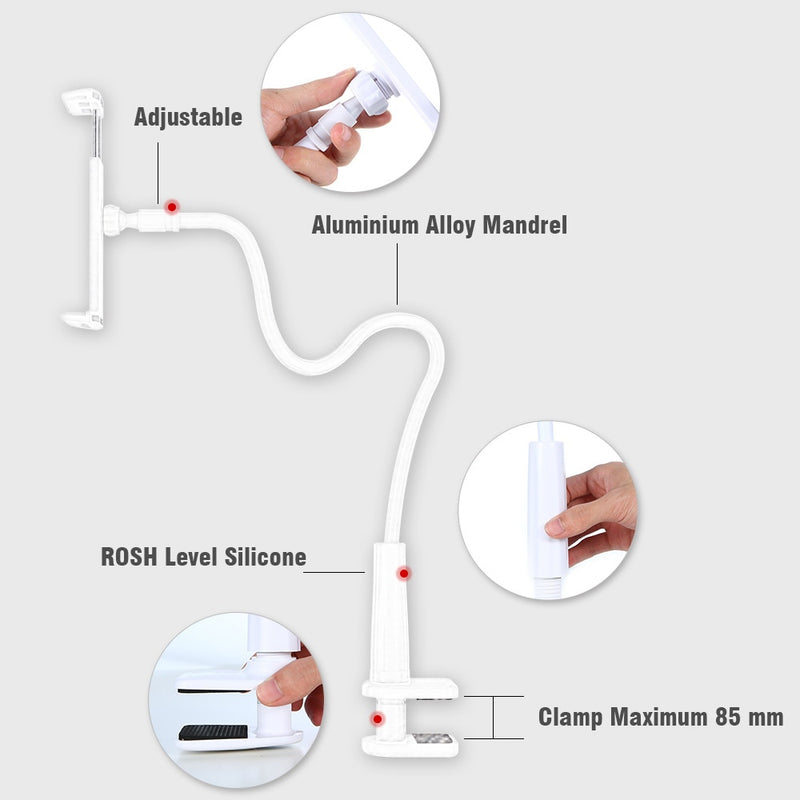 Flexible Rotate Long Arm Lazy Phone Holder Tablet Mount Bracket Stand Holder for Desk Bed Clip Office Home Strong For iPad Phone