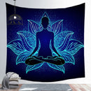 Indian Buddha Statue Meditation 7 Chakra Tapestry Wall Hanging Mandala Tapestries Wall Cloth Psychedelic Yoga Carpet Boho Decor