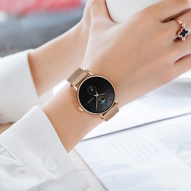 LIGE New Women Luxury Brand Watch Simple Quartz Lady Waterproof Wristwatch Female Fashion Casual Watches Clock reloj mujer 2019