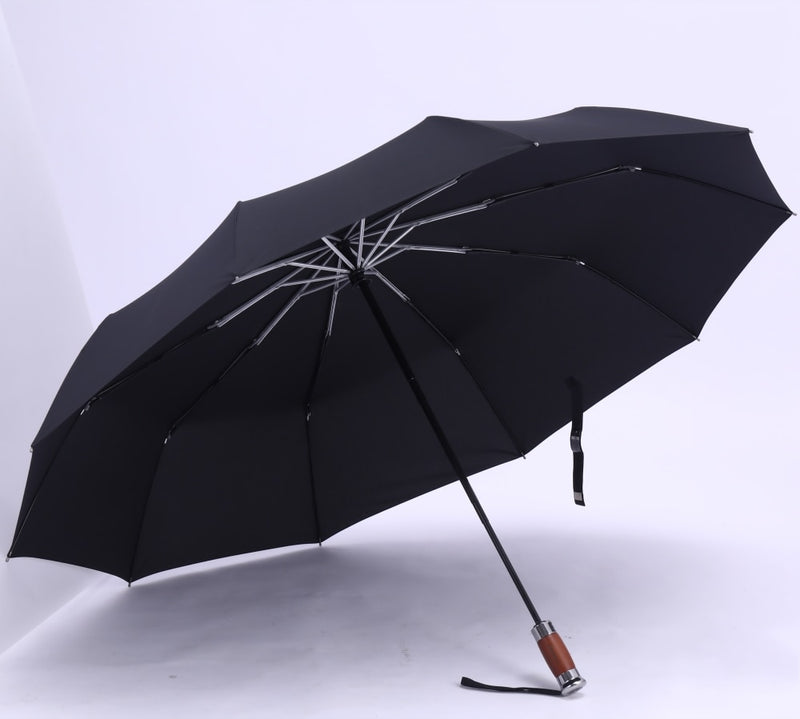 Genuine Brand Large Folding Umbrella Rain 1.2 Meters Business Men Automatic Umbrellas Windproof Male Parasol Dark Blue And Black