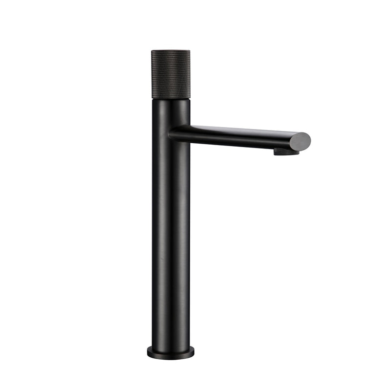 Deck Mount Water Faucet Mixer Tap Single Knurled Handle One Hole Hot Cold Washbasin Bathroom Basin Swivel Knurling Knob Design