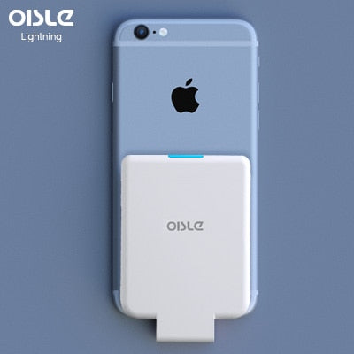 OISLE Mini-Back-Clip-Akku für iPhone 12 11 X 7 8 6 Plus SE XS MAX XR SE2 Slim Backup External Battery Charger Case Power Bank