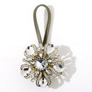 Big Diamond Curtain Tieback Home Decor Crystal Flower Curtain Holder Tensile Spring Steel Wire Belt Magnet Curtain Accessories