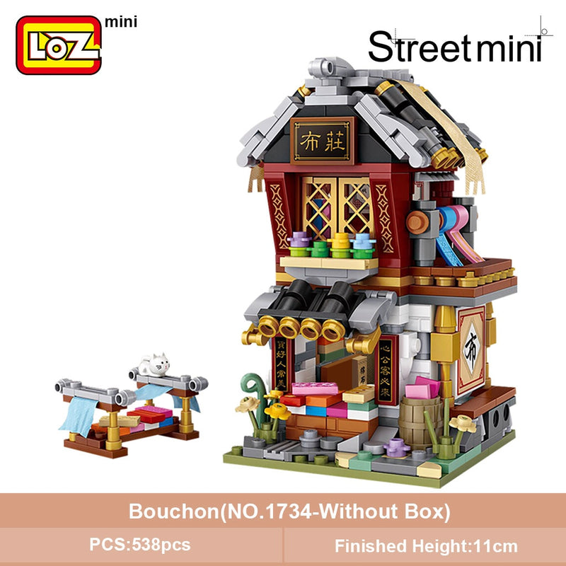 LOZ Mini Block Mini Chinatown China Street Chinese Tradition Special Model DIY Assembly Toys for Children Educational Anime