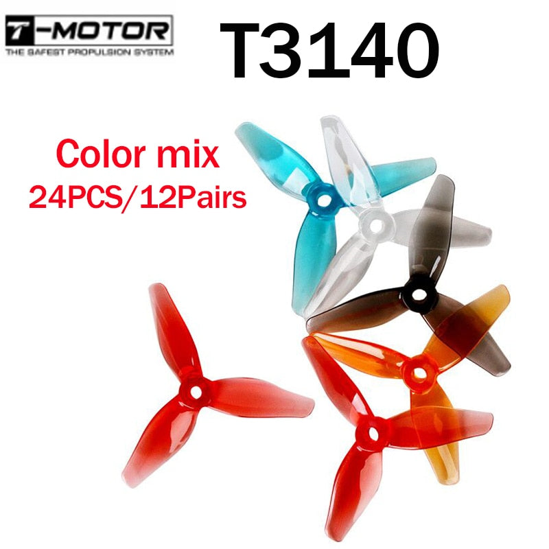 24 Stück/12 Paar T-Motor T3140 3140 3-Blatt-Propeller CW CCW Für RC Drone FPV Racing Brushless Motor