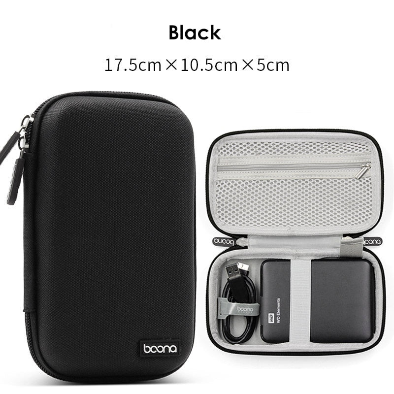 Hard Shell Digital Gadgets Storage Bag for Mac Adapter Mouse Data Cable Earphone HDD Electronics Gadgets Organizer Case