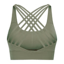 NWT Cross Tanks Yoga bra Women Tank Tops Fitness Shock Proof Quick Dry Backless Push Up Crop Bra Size XS-XL