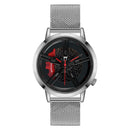 Reloj para hombre, llanta de rueda de coche, esfera de cubo, reloj de pulsera para hombre, relojes impermeables negros de malla de acero inoxidable, reloj Masculino