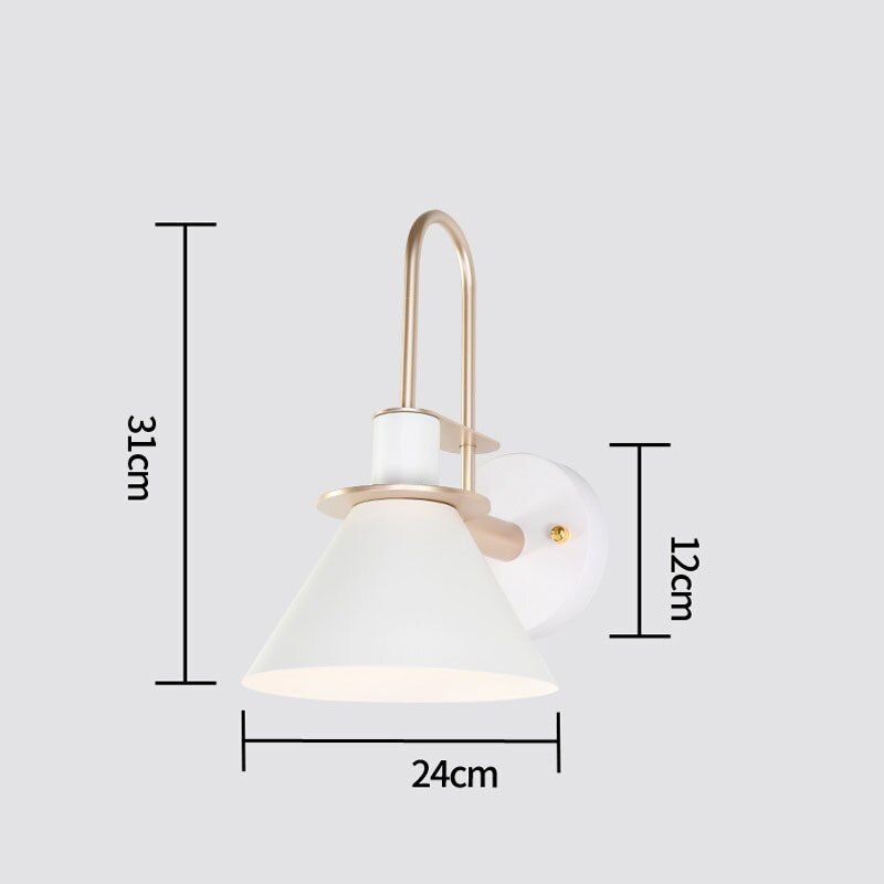 Nordic simplicity LED Trombone shape wall light kitchen dining room bed room foyer study bedside aisle children Room wall lamp