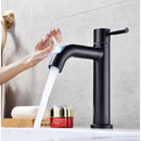 Grifo de lavabo táctil SDSN SUS304 de acero inoxidable, grifo de lavabo de baño frío único con Sensor, grifo de lavabo negro, grifos de Control táctil
