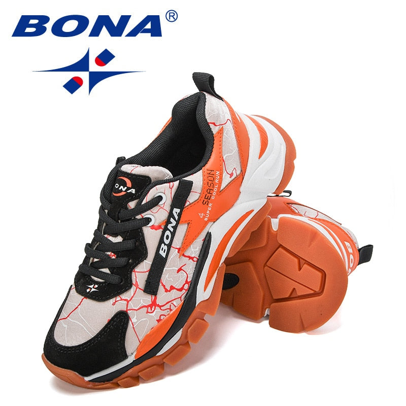 BONA 2020 New Designers Mesh Breathable Running Shoes Women Outdoor Walking Shoes Woman Fashion Sneakers Ladies Jogging Footwear