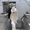 Women 100% Wool Felt Hats White Wide Brim Fedoras for Wedding Party Church Hats Pork Pie Fedora Hat Floppy Derby Triby Hats Base