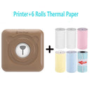 Peripage A6 304dpi Mini Pocket Printer Bluetooth Thermal Photo PrinterRed Brown Yellow for Mobile Phone Android IOS Gift