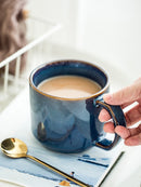 Creative mug ceramic large capacity personalized breakfast cup color coffee cup for men and women couples using 370ML