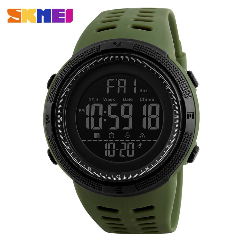 Relojes SKMEI para hombre, reloj deportivo con cuenta atrás, doble hora, alarma, cronógrafo, relojes de pulsera digitales, reloj para hombre, reloj impermeable para hombre