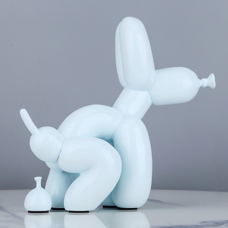 Creative Poop Balloon Dog Statue Home Decoration  Modern nordic Cute Animal Resin Art Sculpture Crafts Desktop Decors Ornaments